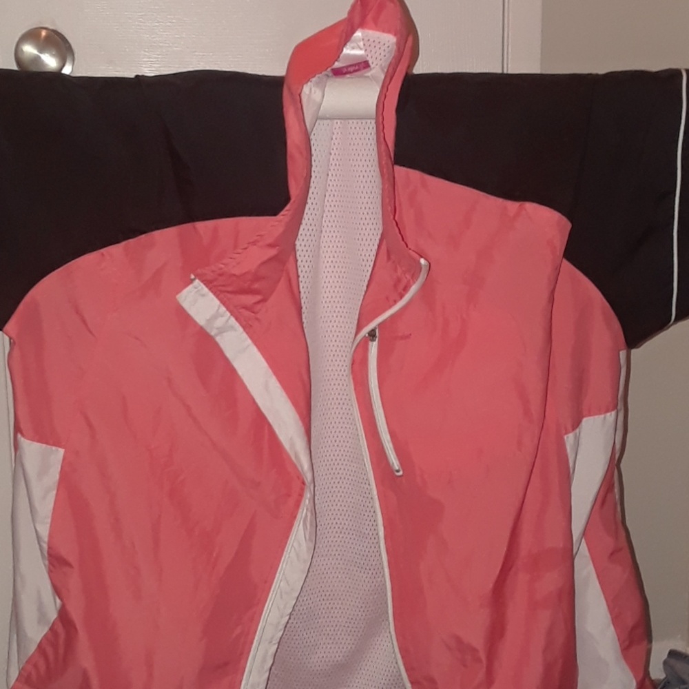 Pink, White , And Black thin coat
